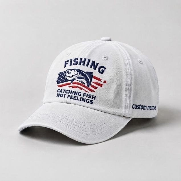 Reel Cool Grandpa Embroidered Baseball Cap - Bass Fishing Hat for Grandpa