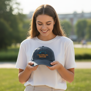 When She Bends Over Fishing Rod Pun Embroidered Hat For Him - 4