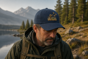 Hunter Dog Silhouette Embroidered Hat, Pheasant Hunting Scene Gift - 2