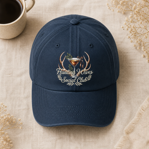 Hunting Wives Social Club Antler Martini Embroidered Hat, Country Women'S Fashion - 3