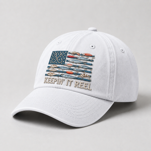Keepin It Reel Fishing Hat Vintage Fishing Cap Embroidered Dad Hat Fishing Lure - 4