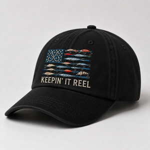 Keepin It Reel Fishing Hat Vintage Fishing Cap Embroidered Dad Hat Fishing Lure - 3