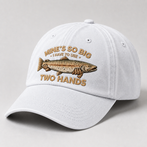 Mine'S So Big Funny Fishing Custom Name Hat, Trout Fly Fishing Cap Gift - 3