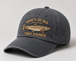 Mine'S So Big Funny Fishing Custom Name Hat, Trout Fly Fishing Cap Gift - 1