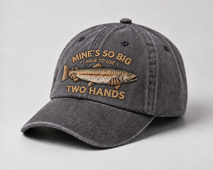 Mine'S So Big Funny Fishing Custom Name Hat, Trout Fly Fishing Cap Gift - 5