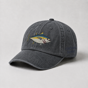 Custom Yellowfin Tuna Embroidered Hat, Personalized Fishing Baseball Cap, Vintage Saltwater Fisherman Gift, Men Fly Fishing Hat - 5