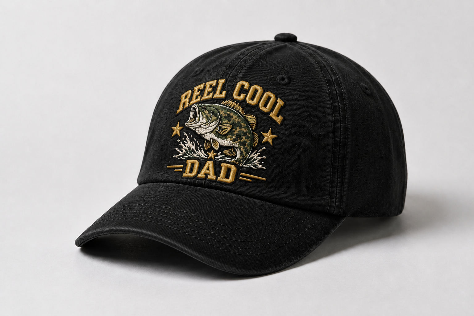 Vintage Fishing Dad Hat Reel Cool Dad Cap Bass Fisherman Gift