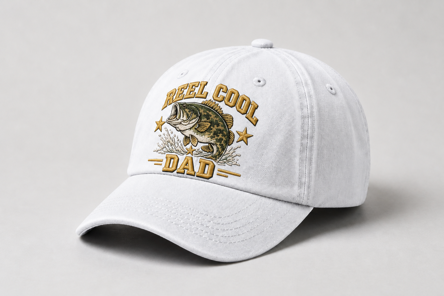 Vintage Fishing Dad Hat Reel Cool Dad Cap Bass Fisherman Gift