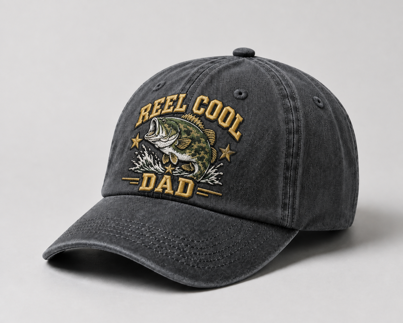 Vintage Fishing Dad Hat Reel Cool Dad Cap Bass Fisherman Gift
