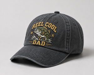 Vintage Fishing Dad Hat Reel Cool Dad Cap Bass Fisherman Gift - 4