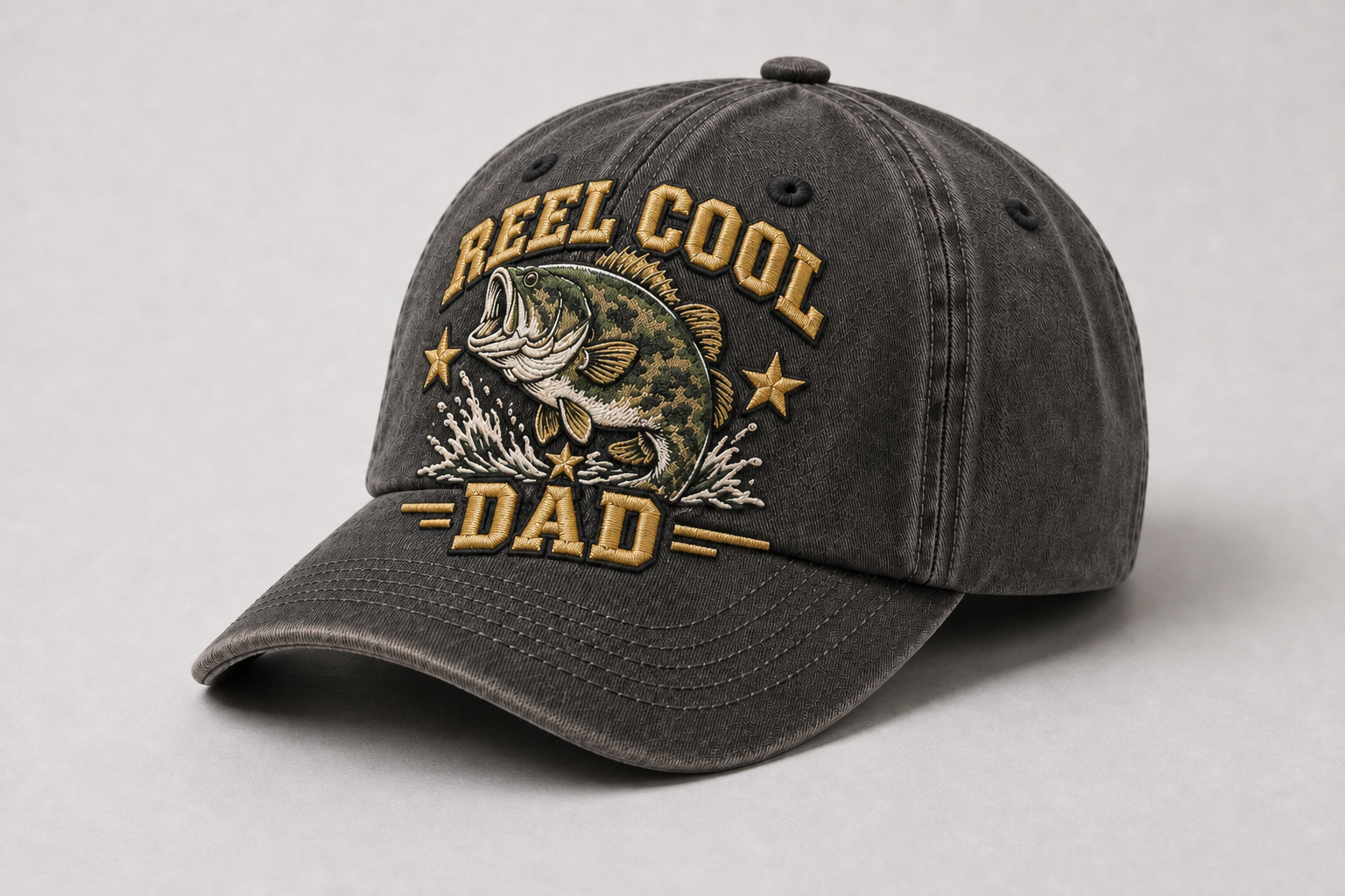 Vintage Fishing Dad Hat Reel Cool Dad Cap Bass Fisherman Gift
