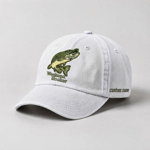 Weekend Hooker Hat Custom Name Pike Fishing Cap Embroidered - 4