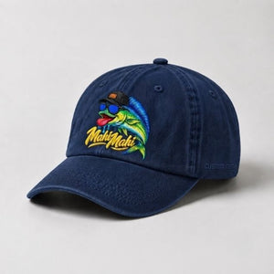 Mahi Mahi Hat Custom Name Embroidered Fishing Cap, Offshore Angler Hat - 3