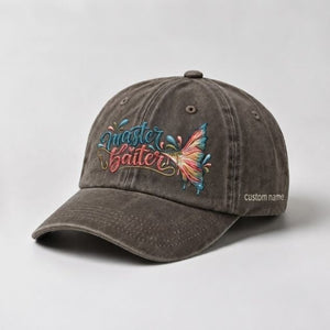 Master Baiter Rainbow Trout Tail Custom Name Embroidered Hat Fishing for Women, Cute Outdoor Gift - 5