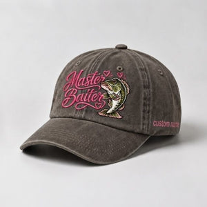 Master Baiter Hat Custom Name Largemouth Bass Embroidered Hat For Women - 5