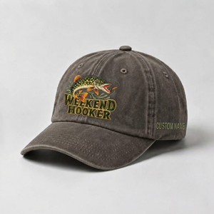 Weekend Hooker Custom Name Pike Embroidered Hat, Funny Pike Fisherman Gift - 5