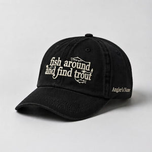 Trout Fishing Hat, Custom Name Embroidered Cap, Personalized Angler Gift - 4