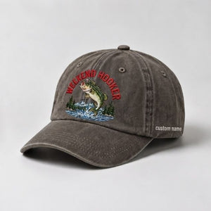 Weekend Hooker Hat Custom Name Largemouth Bass Fishing Embroidered - 5