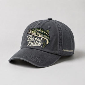 The Rod Father Hat Custom Name Largemouth Bass Embroidered Fishing Hat - 1