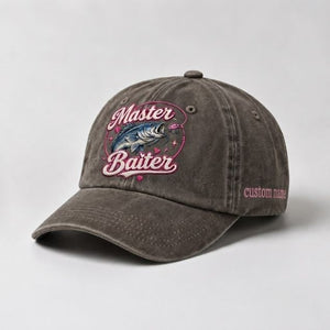 Master Baiter Hat Custom Name Catfish Fishing Embroidered Hat For Woman - 5