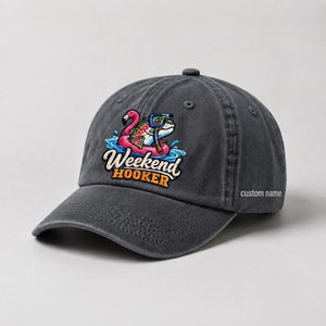 Weekend Hooker Rainbow Trout Embroidered Hat Custom Name Fishing - 1