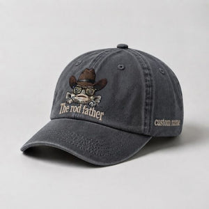 The Rod Father Hat Catfish Fishing Custom Name Embroidered Cap - 1