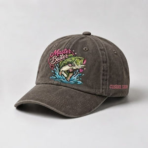 Master Baiter Hat Custom Name Largemouth Bass Embroidered Hat For Woman - 5