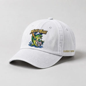 Mahi Mahi Baseball Custom Name Embroidered Fishing Hat, Funny Angler Hat - 4