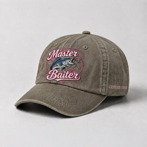 Master Baiter Hat Custom Name Catfish Fishing Embroidered Hat For Woman - 6