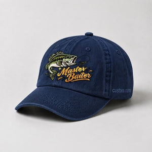 Master Baiter Largemouth Bass Custom Name Embroidered Hat, Funny Fisherman Gift - 3