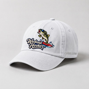 Weekend Hooker Custom Largemouth Bass Embroidered Hat, Surfing Bass Fishing Cap - 4