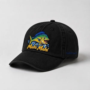 Mahi Mahi Custom Name Embroidered Fishing Hat, Offshore Angler Hat - 2