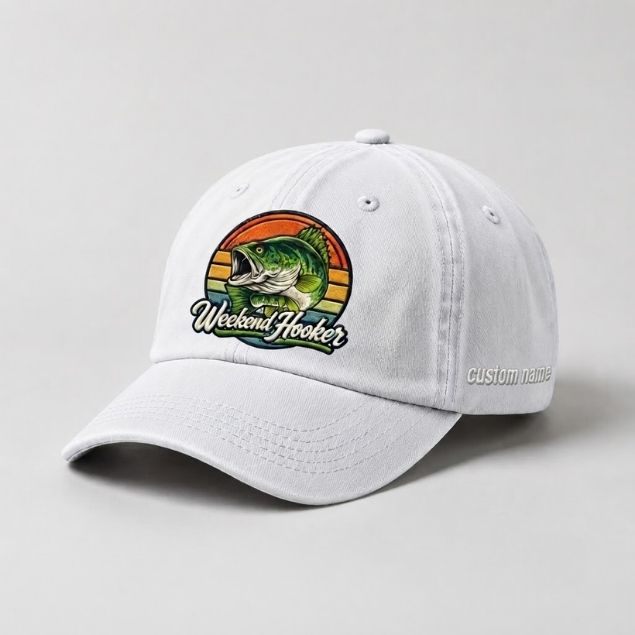 Weekend Hooker Custom Name Largemouth Bass Embroidered Hat