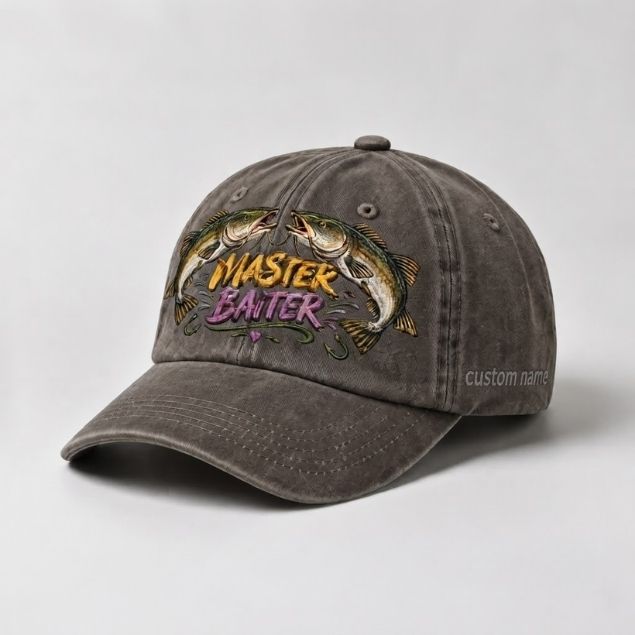 Master Baiter Catfish Fishing Embroidered Hat for Women, Fishing Lover Gift