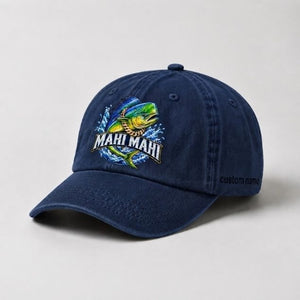 Mahi Mahi Dorado Hat Custom Name Embroidered Fishing Hat, Saltwater Fisherman Gift - 3