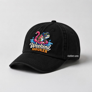 Weekend Hooker Rainbow Trout Embroidered Hat Custom Name Fishing - 2