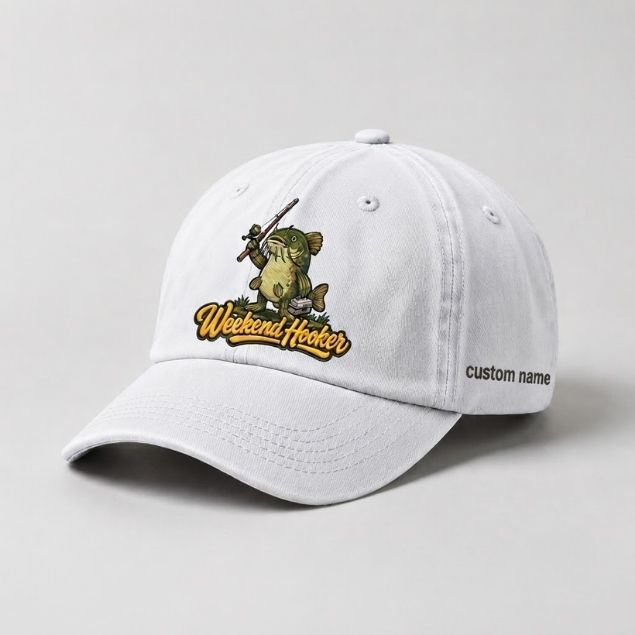 Weekend Hooker Catfish Fishing Custom Name Embroidered Hat For Angler