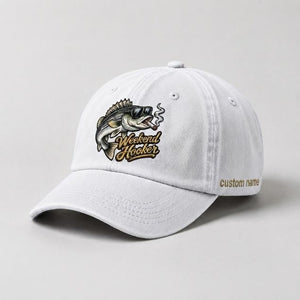 Weekend Hooker Hat, Custom Name Striped Bass Embroidered Hat - 4
