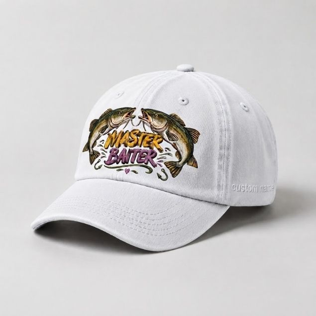 Master Baiter Catfish Fishing Embroidered Hat for Women, Fishing Lover Gift