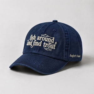 Trout Fishing Hat, Custom Name Embroidered Cap, Personalized Angler Gift - 5