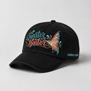 Master Baiter Rainbow Trout Tail Custom Name Embroidered Hat Fishing for Women, Cute Outdoor Gift - 2