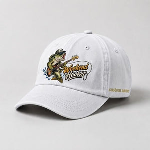 Weekend Hooker Hat Custom Name Largemouth Bass Embroidered Cap - 4