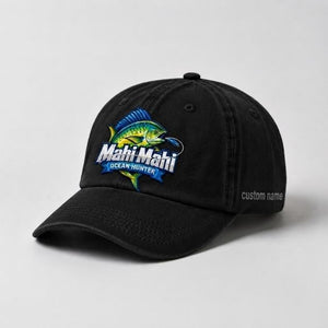 Mahi Mahi Ocean Hunter Custom Name Embroidered Fishing Hat, Offshore Angler Hat - 2