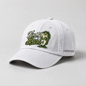 Kiss My Bass Hat Custom Name Embroidered Largemouth Bass Fishing - 4