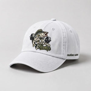 Weekend Hooker Hat Custom Name Striped Bass Fishing Embroidered Hat - 4
