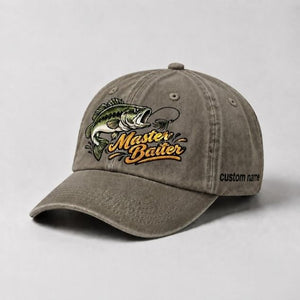 Master Baiter Largemouth Bass Custom Name Embroidered Hat, Funny Fisherman Gift - 6