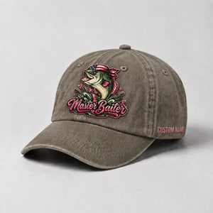 Master Baiter Hat Custom Name Largemouth Bass Fishing Embroidered Hat For Woman - 6