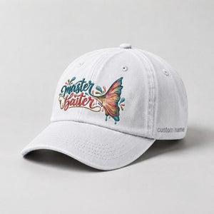 Master Baiter Rainbow Trout Tail Custom Name Embroidered Hat Fishing for Women, Cute Outdoor Gift - 4