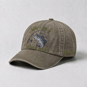 Dont Be A Dumb Bass Hat Custom Name Embroidered Personalized Bass Fishing Dad Hat - 6
