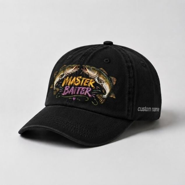 Master Baiter Catfish Fishing Embroidered Hat for Women, Fishing Lover Gift